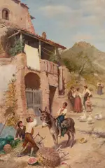 Francesco Bergamini, Sunny Italy, Oil on canvas