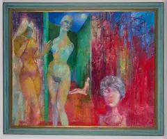 John Ivor Stewart, The Dolls House, Pastel Label verso for the Pastel Society exhibition at the Mall Galleries 2006 Origin