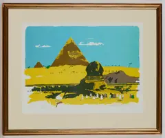 Paul Hogarth, Sphinx & Pyramids, print