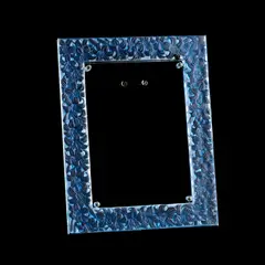 René Lalique, René Lalique (French, 1860-1945), A 'Lys' Picture Frame Designed 1927, glass with blue staining, n ickel-plated metal mount and screws, stencilled to the cl