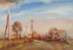 Country Road by Robert Graham Dryden Alexander, Watercolour and pencil, sold Oct 2025