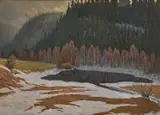 Anders Loman, Landscape In Winter, Oil on canvas