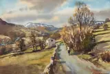 Ernest Charles Simpson, A March Day In Swaledale, Watercolour