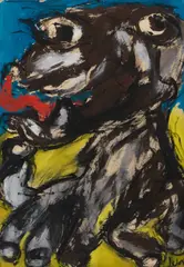 Jacqueline de Jong, Nuit Absoure, Gouache on paper