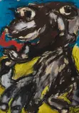 Jacqueline de Jong, Nuit Absoure, Gouache on paper