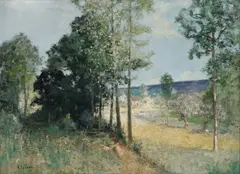 Auguste Jean Claire, Landscape In Normandy, Oil on canvas