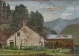 Herbert F. Royle, A Dales Farmhouse, 1931, Oil on board