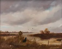 John Trickett, Duck Shoot, Oil on canvas