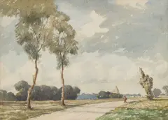 Martin Hardie, The Road To Gowland, 1930, Watercolour