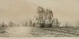 William Lionel Wyllie, Duelling Ships, Battle Of Trafalgar, Etching