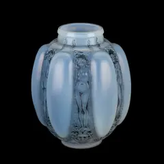 René Lalique, René Lalique (French, 1860-1945), A 'Six Figurines Et Masques' Vase Designed 1913, glass, etched R Lalique France and