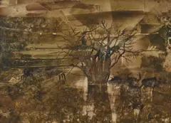 Gordon Vorster, Oryx Amongst Trees, Oil on board