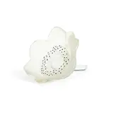 Lalique, A Lalique 'Anemone Ouvert' Table Ornament, glass with black enamel, etched Lalique France signature
