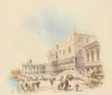 Myles Birket Foster, The Riva Degli Schiavoni And The Doge's Palace, Venice, Watercolour