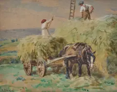 John Atkinson, The Haystack, Watercolour