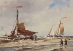 Schengen by Thomas Bush Hardy, 1875, Watercolour, sold Aug 2025