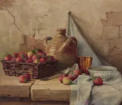 Robert Chailloux, Strawberries, Oil on canvas