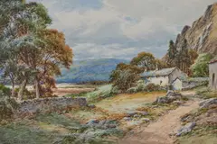 Harry Sticks, A Peep At Derwent Water, Borrowdale, Watercolour