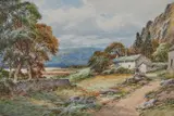 Harry Sticks, A Peep At Derwent Water, Borrowdale, Watercolour