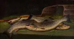 John Backnell Russell, Salmon And Creel, Oil on canvas