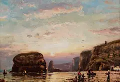 Duncan Fraser McLea, Marsden Rock, Oil on board