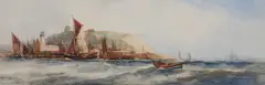 Frank Henry Mason, Shipping Off Scarborough, Watercolour