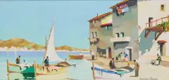 Cecil Rochfort D'Oyly-John, Cassis, St Tropez, Oil on canvas