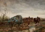 John Falconer Slater, The Hay Cart, Oil on board
