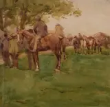 John Atkinson, North Country Horse Fair, Watercolour