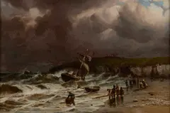 Duncan Fraser McLea, Coast At Tynemouth Priory, 1880, Oil on canvas