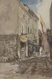 Clive Street, North Shields by George Edward Horton, Watercolour, sold Aug 2025