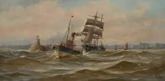 John Davison Liddell, Leaving The Tyne, Oil on canvas