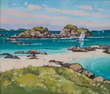 Frank Colclough, Sailing Off Finden, Isle Of Mull, Oil on board