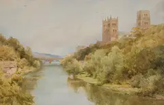 Ralph Johnson, Durham From The River, Watercolour