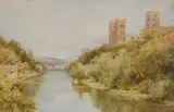 Ralph Johnson, Durham From The River, Watercolour