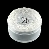 Lalique, A Lalique 'Dahlia' Box And Cover, glass with black enamel, etched Lalique France signature