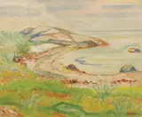 Hugo Lous Mohr, Kystlandskap, Olje på plate