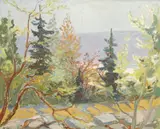 Ole Mæhle, Vår ved Lillehammer, Olje på plate