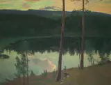 Christian Skredsvig, Skogslandskap med tjern