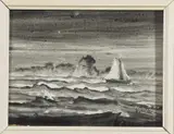 Peder Balke, Seilbåt, Olje på plate