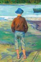 Jacob Sømme, Ryggvendt gutt, 1896, Olje på lerret