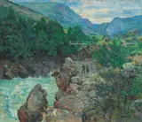 Gerhard Munthe, Fra Røisheim, 1916, Olje på lerret