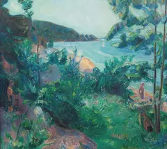 Thorvald Erichsen, Sommerdag, Holmsbu, 1916, Olje på lerret