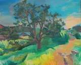 Jean Heiberg, Pæretre, 1937, Olje på lerret