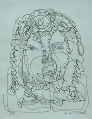 Hode by Ludvig Eikaas, Litografi, sold Jun 2004