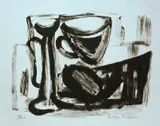 Ludvig Eikaas, Oppstilling med vase og kopp, Litografi