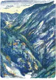 Reidar Fritzvold, Forsommernatt Telemark, 1985, Litografi, lysmål