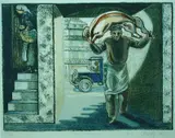 Per Krohg, Slakter, 1947, Litografi, lysmål
