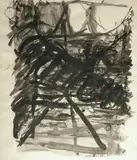 Jakob Weidemann, Komposisjon, 1967, Akvarell på papir, lysmål