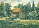 Øyvind Heggtveit, Hus og trær, Olje på lerret